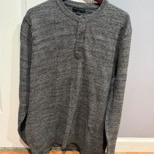 Banana Republic Charcoal Henley Sweater